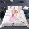 Cartoon Bedding Set for Kids Children Crib Danceing Girl Duvet Cover Set & Pillowcase Edredones Niños Princess Quilt Cover