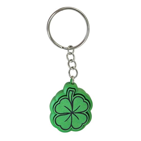 baizihuahu Keychain Pendant, Stress Relief Toy with Hanging Buckle, Aromatherapy Four-Leaf Clover Shape Key Holder for Good Luck Accessory