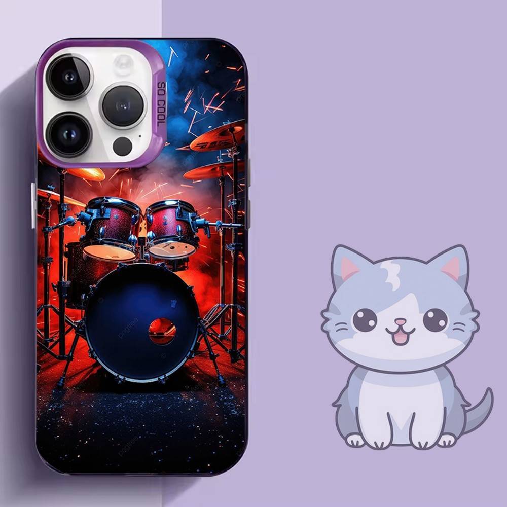 

Drum Drummer Phone Case For iPhone 16,15,14,13,12,11,Mini,Pro,SE,MAX,plus,Purple Matte Silicone Cover iPhone11PRO