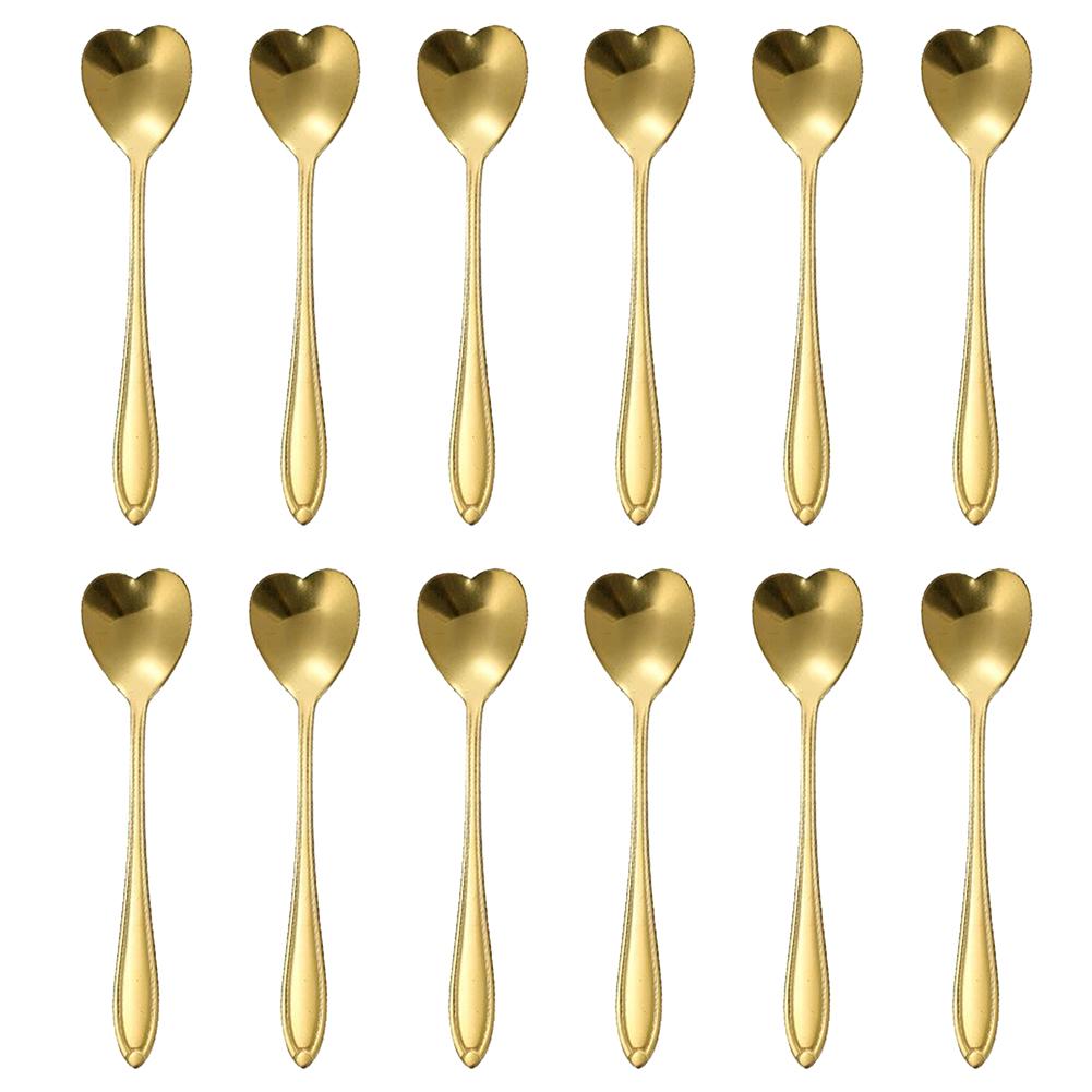 Polierte Edelstahl-Kaffeelöffel in Herzform Funktionale und dennoch stilvolle Utensilien für Ihre Küche oder Ihr Restaurant