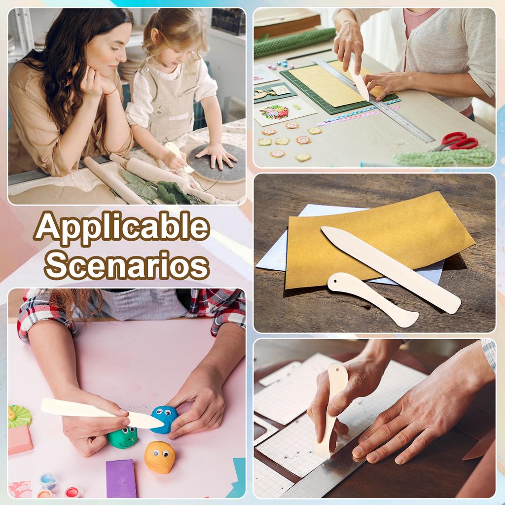 20 Pcs Bone Folder Tool, Plastic Bone Folder Crafts Scoring Folding Creasing Paper Crafting Scrapbooking Tool For Paper Leatherc