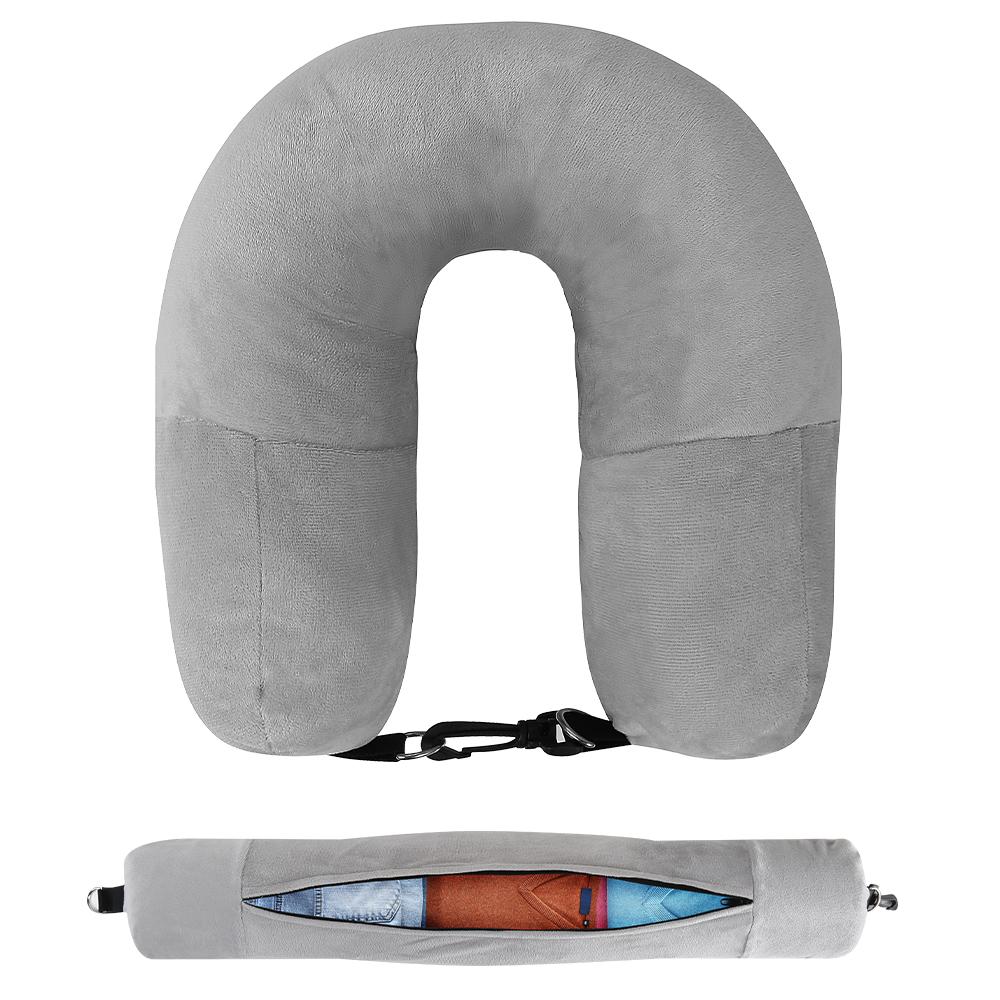 U-Shaped Travel Pillow, Refillable with Clothes And Daily Essentials, Essentials Car And Plane Trips,Travel Essentials