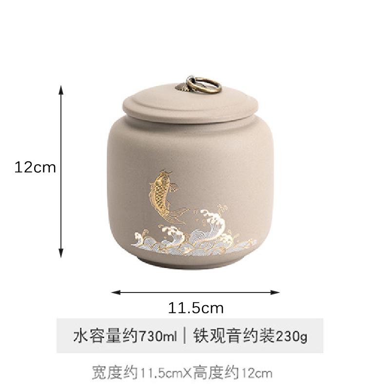 Coarse Pottery Tea Pot Ceramic Tea Container Living Room Coffee Table Decoration Accessories Home Tea Storage Box 750ML Gift