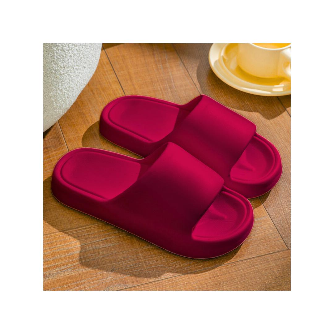 

Deodorant and non-slip home premium slippers 3.0 thick-bottomed indoor eva slippers women s slippers can be worn outside 42-43 бордовый