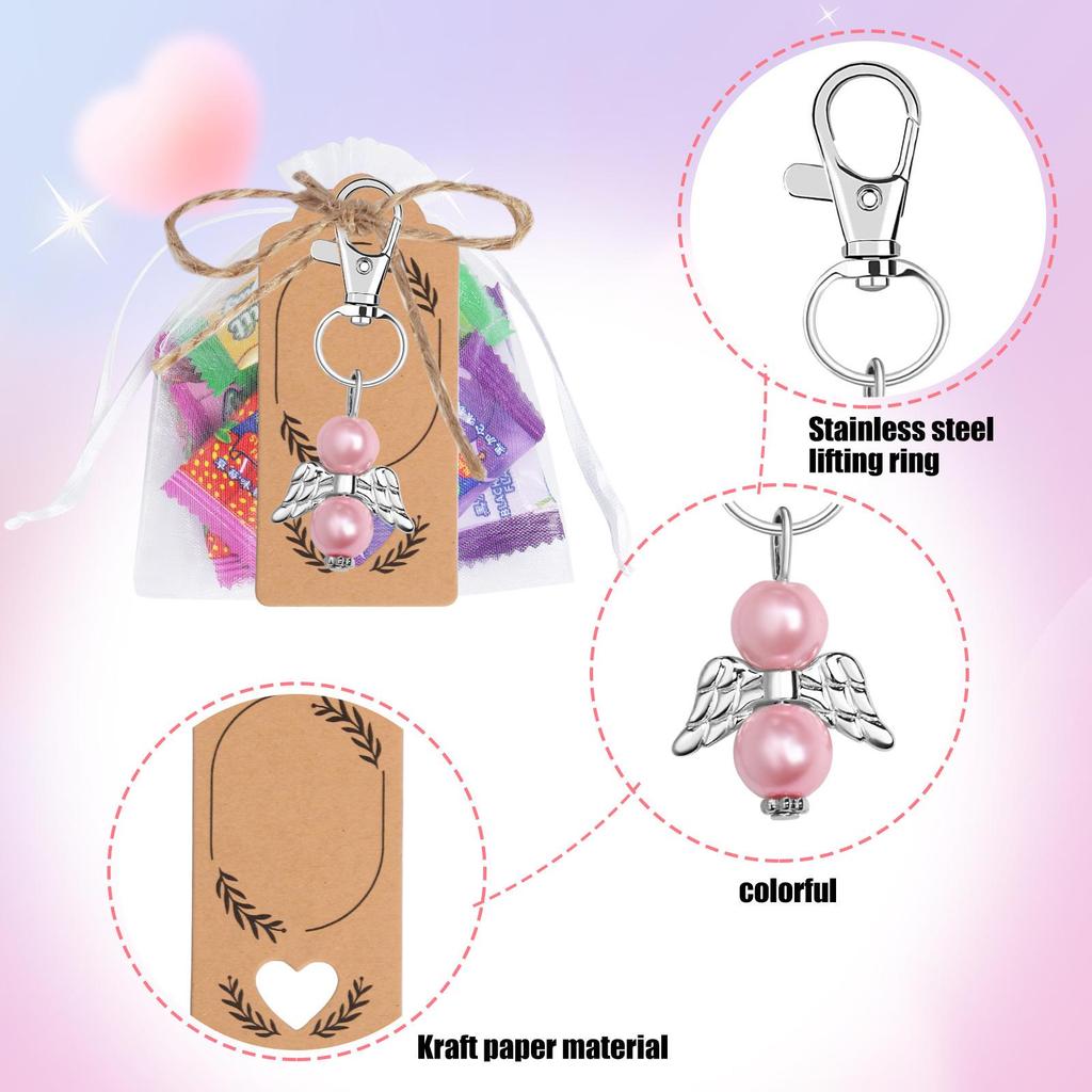 Guardian Angel Zinc Alloy Keychain - Elegant Party Favor and Gift for Weddings and Gatherings