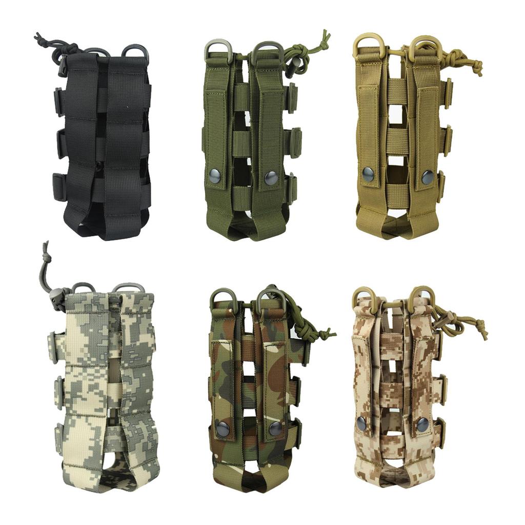 Outdoor Tactical Molle Water Bottle Bags Carrier Holder Kettle Pouch Hiking