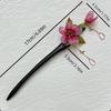 New Chinese Style Tassel Lotus Flower Hair Sticks for Women Wooden Hairpin Niche Design Handmade Ancient Style Hairpin