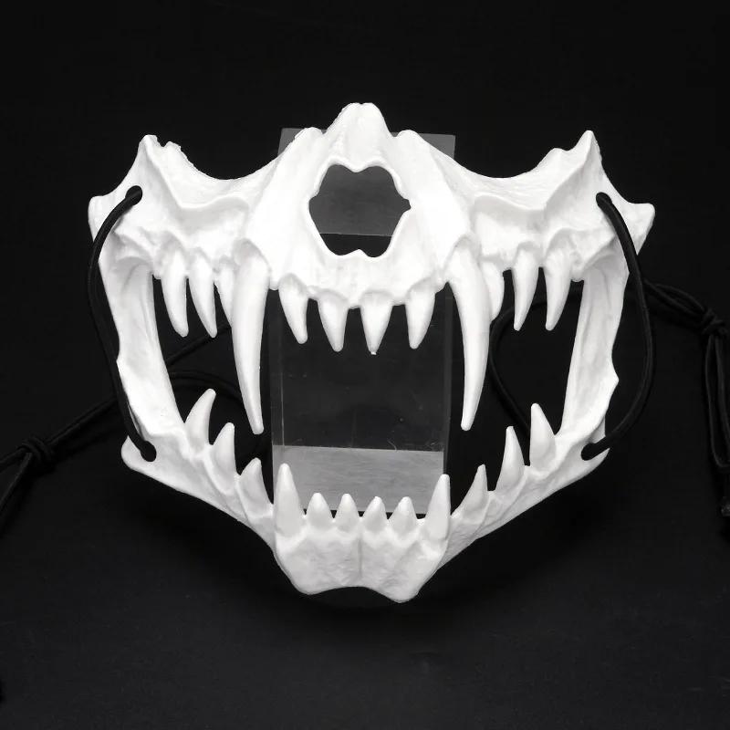 Halloween Schädel Party Maske Anime Drachen Gott Skelett Halbe Gesichtsmasken Knochen Schädel Tiere Maske Cosplay Tanz Prom Kostüm Requisiten