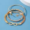 3 pcs Ladies' Bracelet Set Stylish and elegant rhinestone infinity symbol tennis chain clasp bracelet set An ideal gift for your best friend