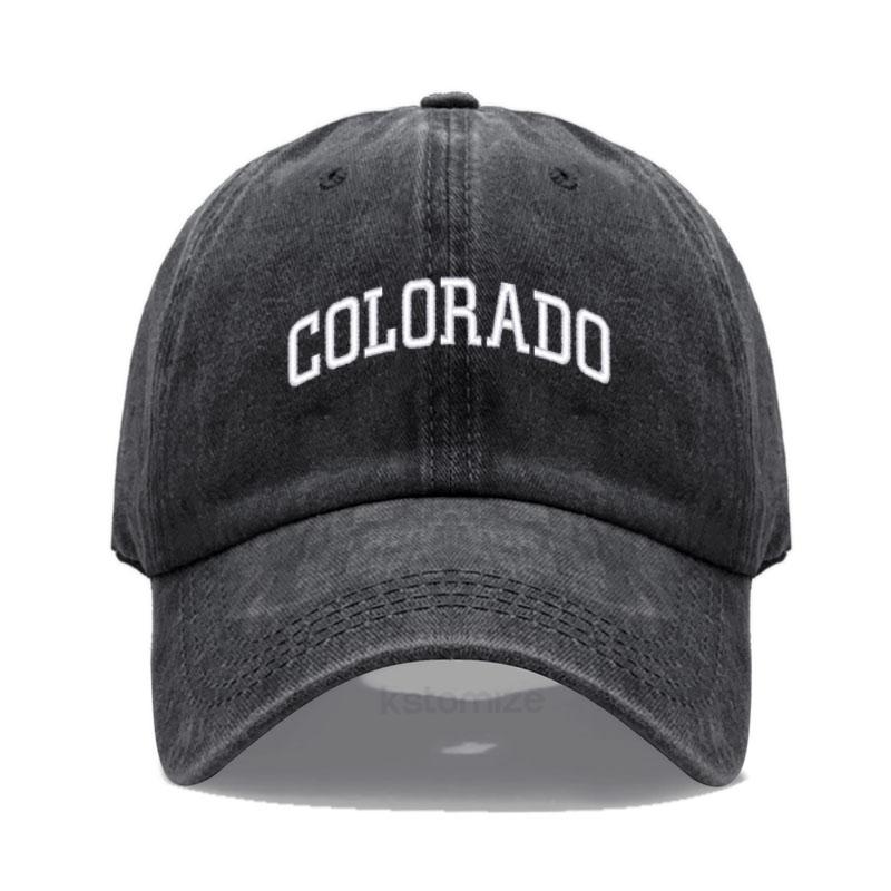 Cappellino da baseball unisex in morbido cotone con ricamo LETTERA COLORADO Regolabile Unisex Cappellini Sportivi Casual per Donne Uomini