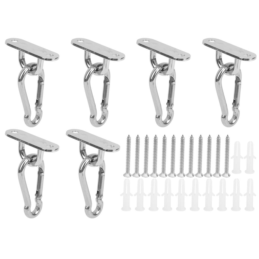 Stainless Steel  Plate Fixed Hook Buckle for Yoga Hanging Swing Hanger Hammock Accessory