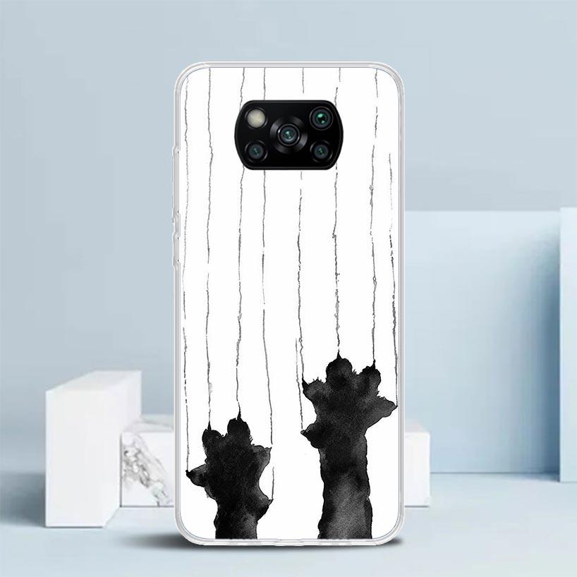 Cat Footprint Funny Paw Cute Phone Case For Xiaomi Poco F7 Ultra X5 X6 X7 Pro M7 Redmi 15C 15 13C 13 12C 12 10C 10 10A 9 9C 9A 9