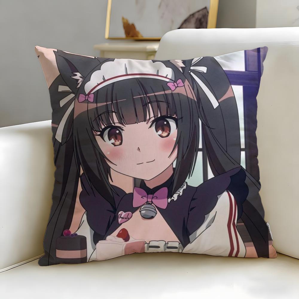Beliebtes Spiel Nekopara Kissenbezug Weich Leicht zu waschen Kissenhülle Vielseitig für Sofa Bett Reisen und Büro