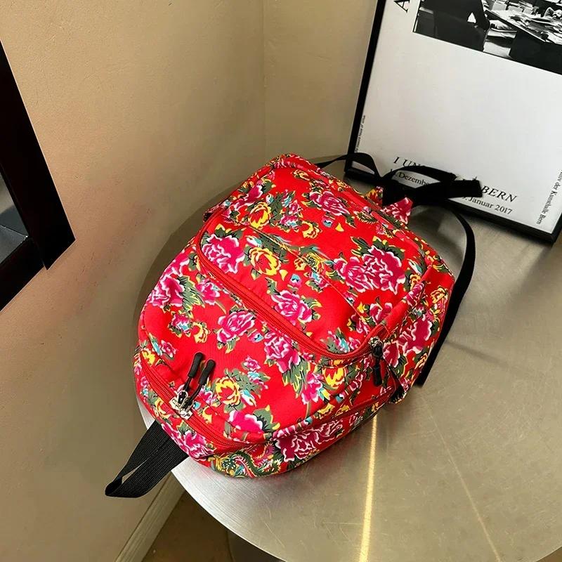 Floral Cloth Backpack for Women  New Niche  Backpack for Middle and High School Students and University Students