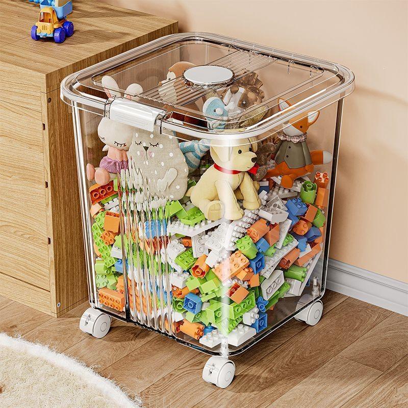Transparent Multifunctional Storage Box: Large Capacity Plastic Organizer for Toys, Snacks, and Clothes