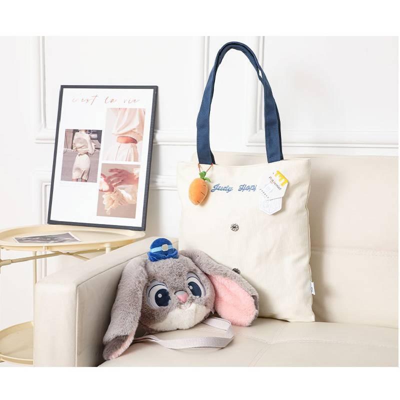 Zootopia Laverne Judith Hopps Large Capacity Shoulder Bag Cute Girl Plush Bag