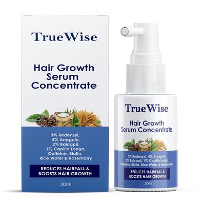 TrueWise Plaukų augimo serumas 30ml su Anagain Redensyl Baicapil Capilia Longa Biotinas Kofeinas Tankesniems plaukams