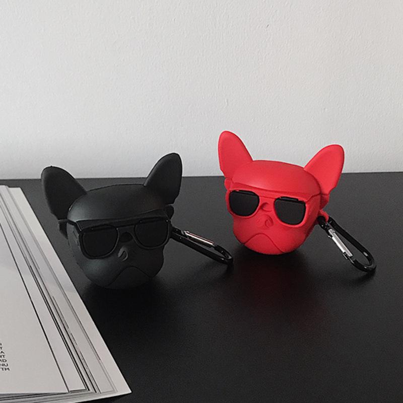 3D Bulldog Cover for AirPods 2024 Cartoon Cute Earphone