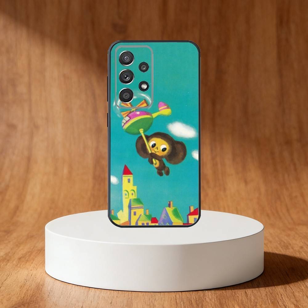 

Cartoon C-Cheburashka-es Phone Case For Samsung S25,S24,S21,S22,S23,S30,Ultra,S20,Plus,Fe,Note,10,9,5G Black Cover Samsung S30Ultra5G