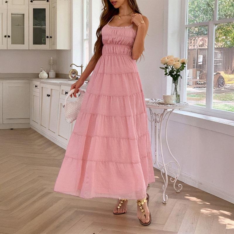 Vacation and Casual Style Halter Seaside Dress Women's Spring and Summer