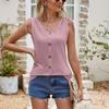 Women's Tops with Cut-out Drawstring Camisoles in Solid Color