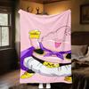 1PC Majin Buu  Print Flannel Blanket, High quality All Seasons, Home Decor, Warmth and Comfort, Perfect for Christmas Gifts