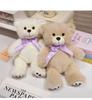 Small Tricolor Ribbon Teddy Bear Plush Doll - 7 or 8 Inch Gift