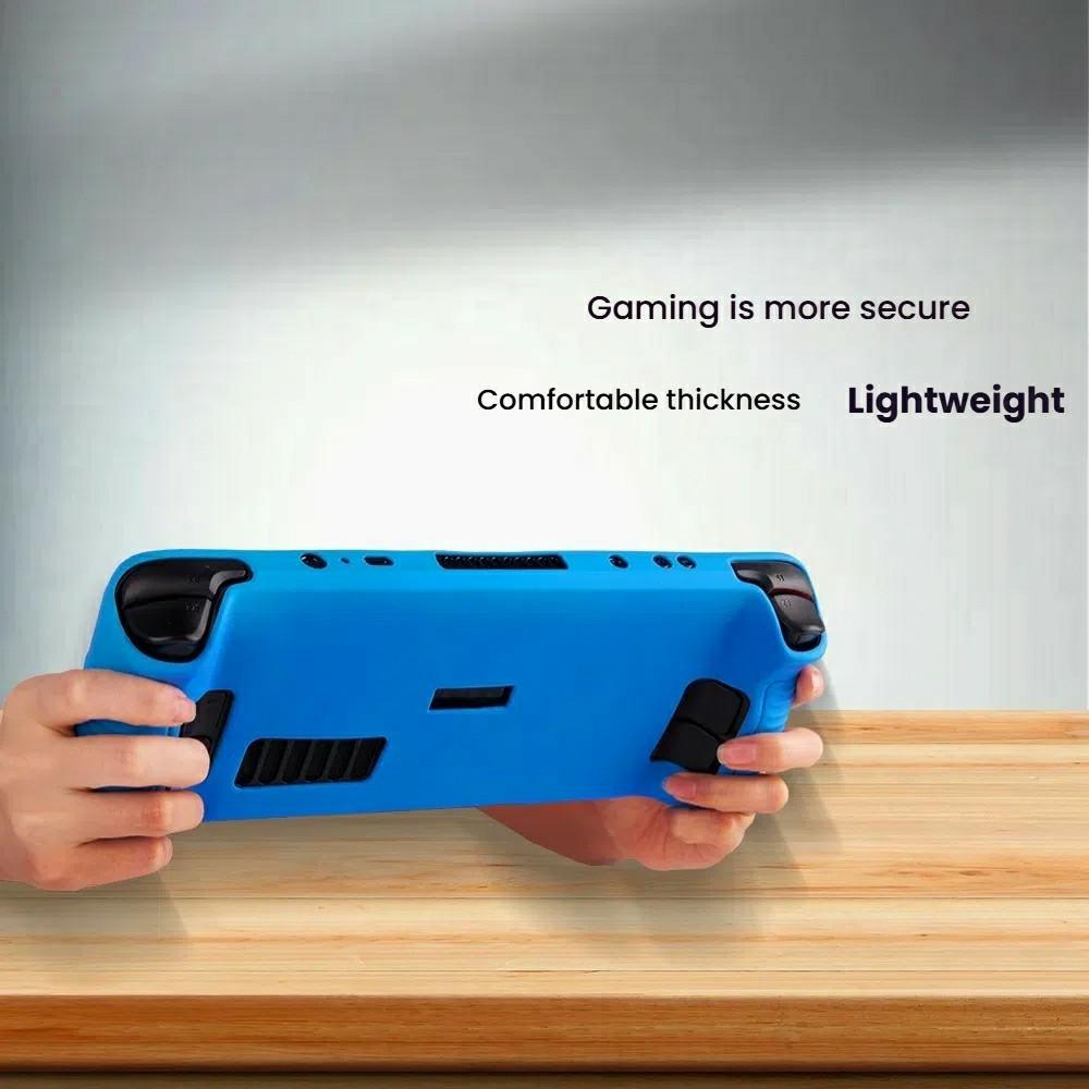 For Steam Deck Silicone Case Integrated Design Washable Shockproof Protective Cover