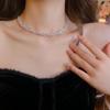 Elegant Rhinestone-Studded Intertwined Necklace & Earring Set