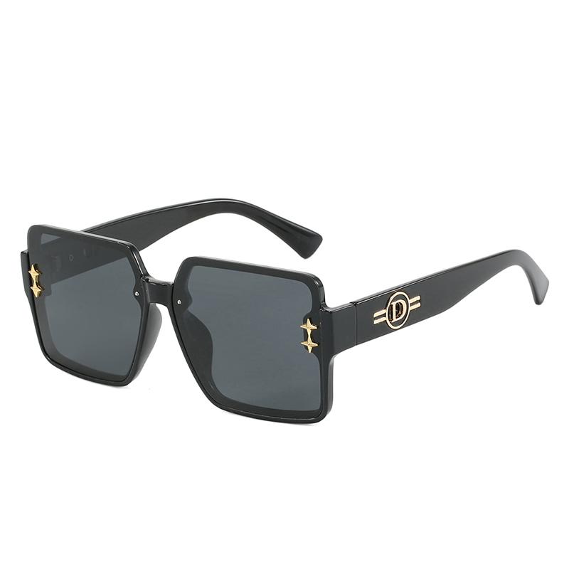 

Fashion Polarized Brand Luxury Designer Sunglasses Women Square Oversized Letter Shades Glasses Summer Trendy Travel Sunglasses чорний