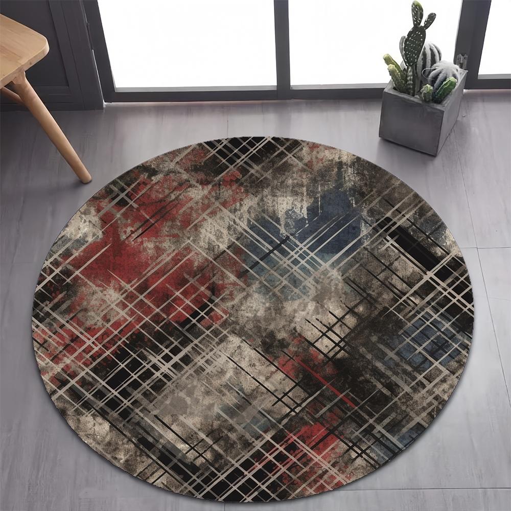 26 Style New Bohemian Abstract Modern Art Geometry Art Round Carpet Rug for Bedroom Living Room Decoration,pet Decor Floor Mat