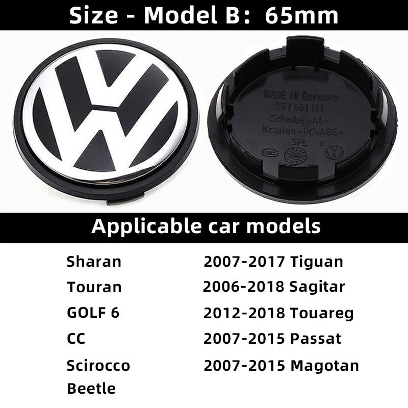 2026 Hot For VOLKSWAGEN VW Car Wheel Hub Cover Tires Rim Center Replace Cap Accessories For VW Polo GOLF C-TREK CC Sagitar Jetta