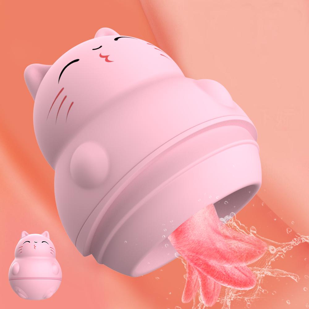 Мини-милый кот, вибраторы, игрушки, женский язык, лизание языка, клитор, вакуумный стимулятор, массажер влагалища, товары для взрослых, секс-игрушки для женщин No Box