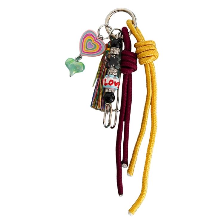 Sturdy Handmade Keychain Ornament Stylish Handmade Keychain with Intricate Rope Knot Detailing for Personal Use