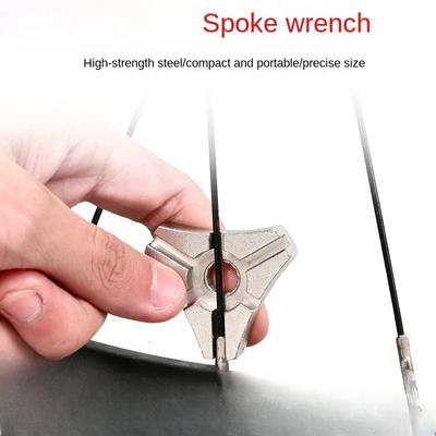 3 Sizes In One Bicycle Spoke Nipple Wrench Wheel Rim Truing Repair Tool Carbon Steel Robust Structure  Bike Multitool
