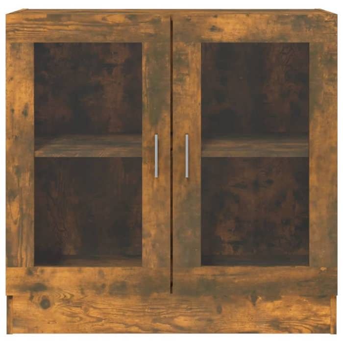VidaXL Armoire à vitrine Chêne fumé 82,5x30,5x80 cm Bois d'ingénierie 815615