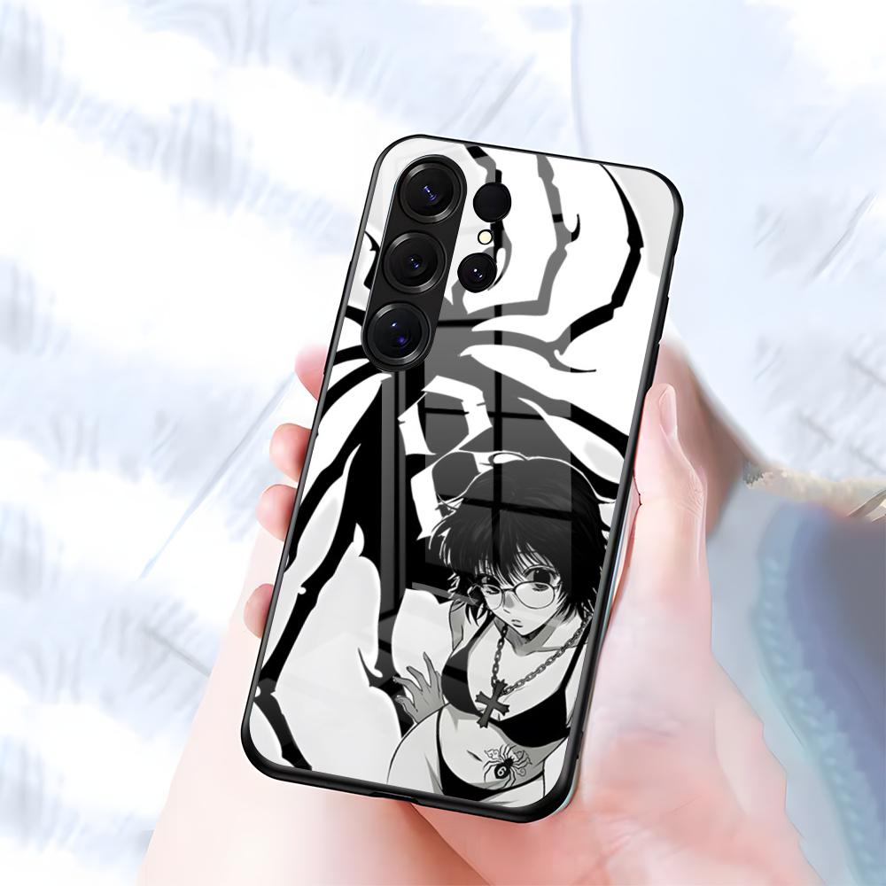 S-Shizuku M-Murasaki Phone Case For Samsung S26 S25 S24 FE S23 S22 S21 Plus S20 Ultra Note20Ultra Black Glass Cover