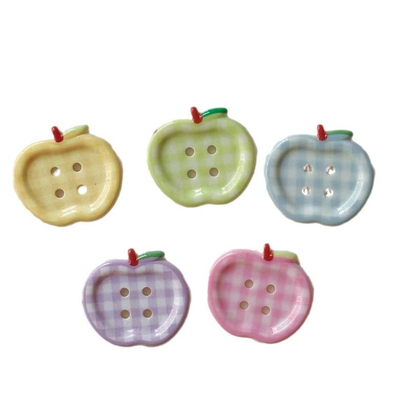 10Pcs Color Button Resin Ornaments DIY Garment Shoes Sewing Crafts Supplies Kid Handmade Decoration Accessories