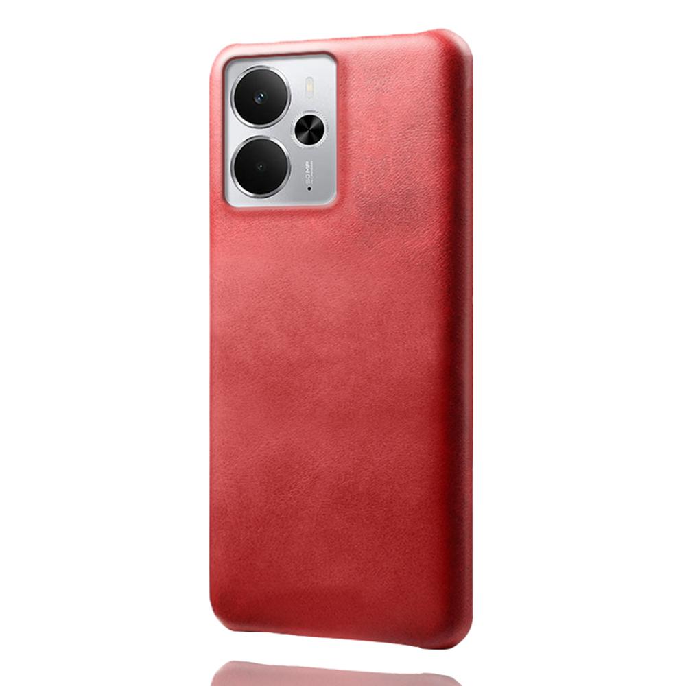 For Realme 14 5G Case Calf Texture PU Leather Hard PC Protective Phone Cover
