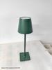 Rechargeable High-Leg Iron Table Lamp - Outdoor Touch-Control, Three-Color USB Light for Restaurants