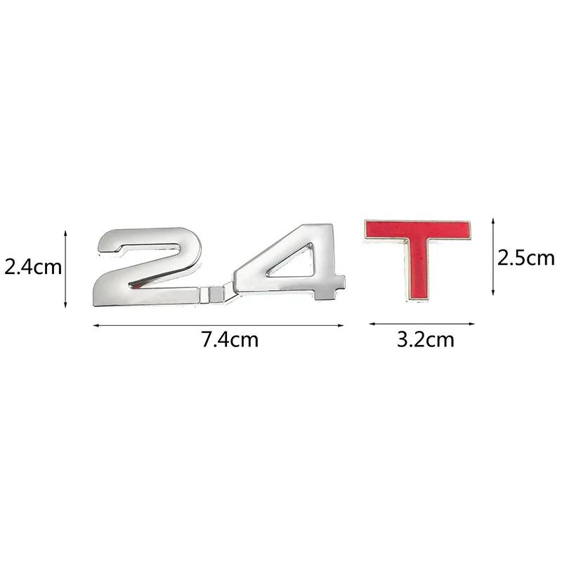 New Car 3D Metal 1.6T 1.8T 2.0T 2.8T Logo Sticker Emblem Badge Decals for Mazda KIA Renault TOYOTA BMW Ford Focus Car Styling