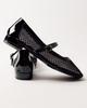 Ballet Flats with Mesh Fabio Monelli 195453 36 Black Leather Textile