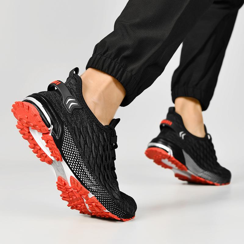 Men's Running Shoes Breathable Man Sports Sneakers Lace Up Comfort Casual Walking Shoes Athletic Training Footwear