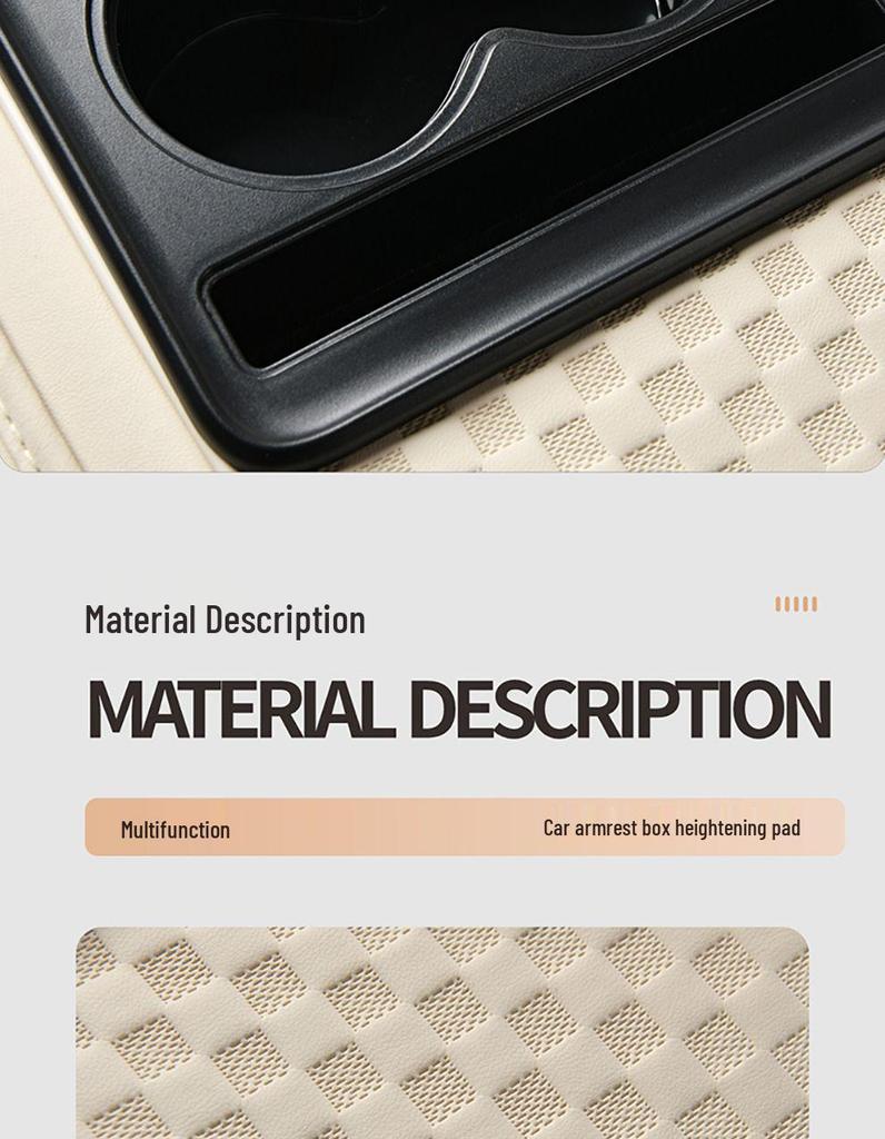 Universal Car Armrest Pad with Storage and Tissue Box