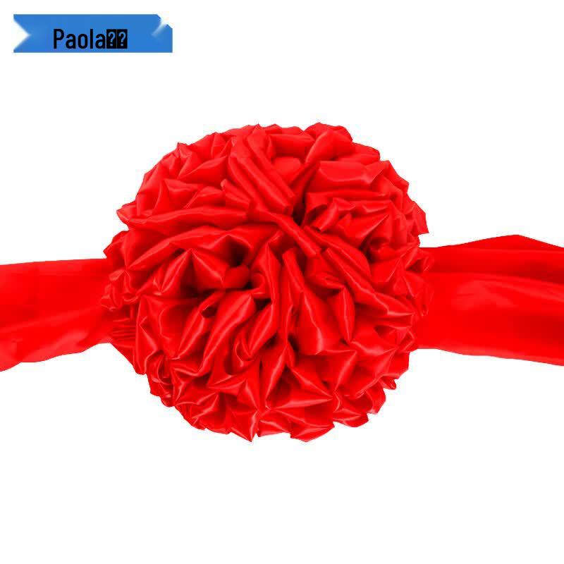 Paola Big Red Flower Ball with Ribbon