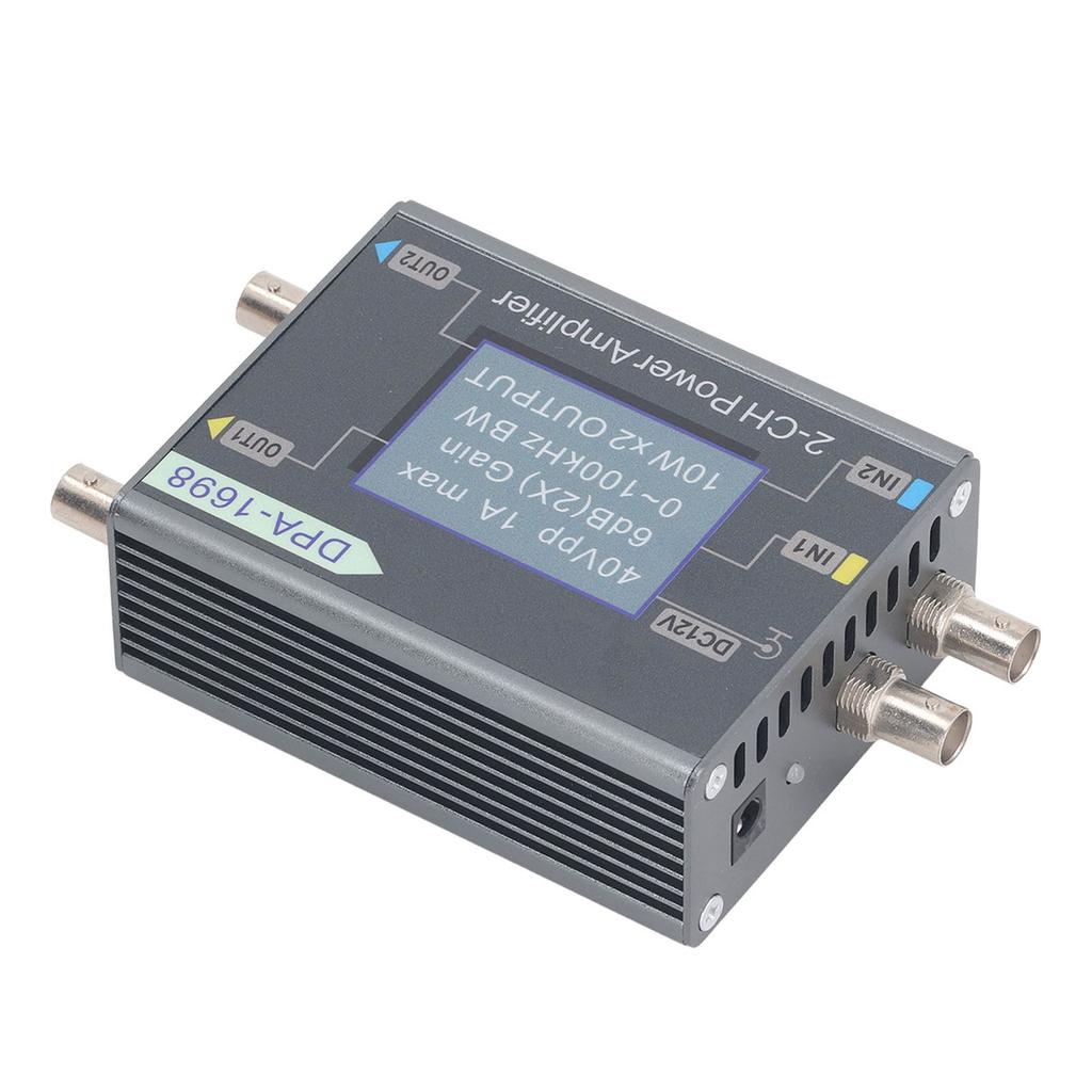 Signal Generator Power Amplifier 0?100KHz 0?40Vpp 2CH 10Wx2 DPA1698 High Power Amplifier