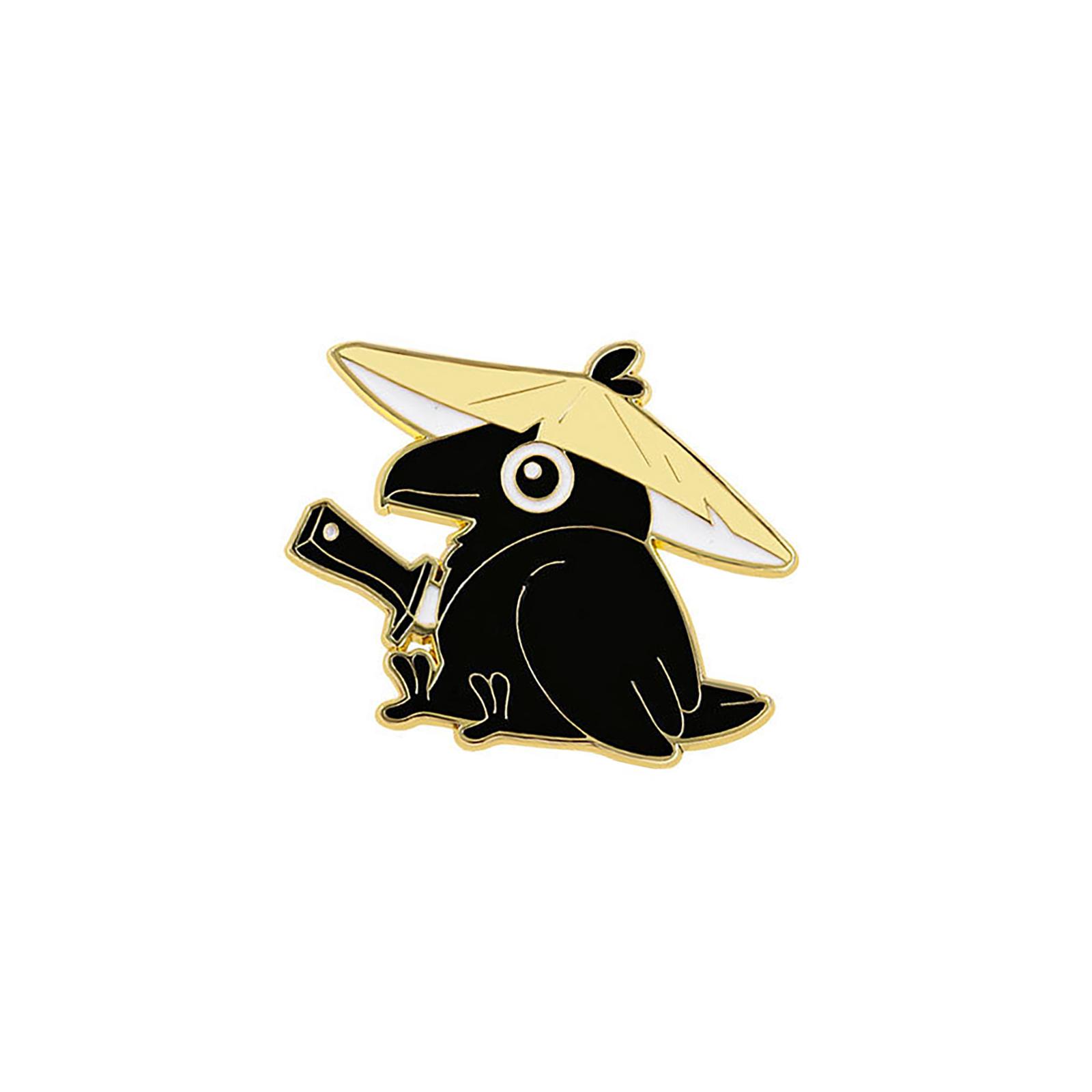 

Модная изысканная булавка на лацкан в виде вороны с капающими масляными узорами, контрастный аксессуар для костюмов для вечеринок C