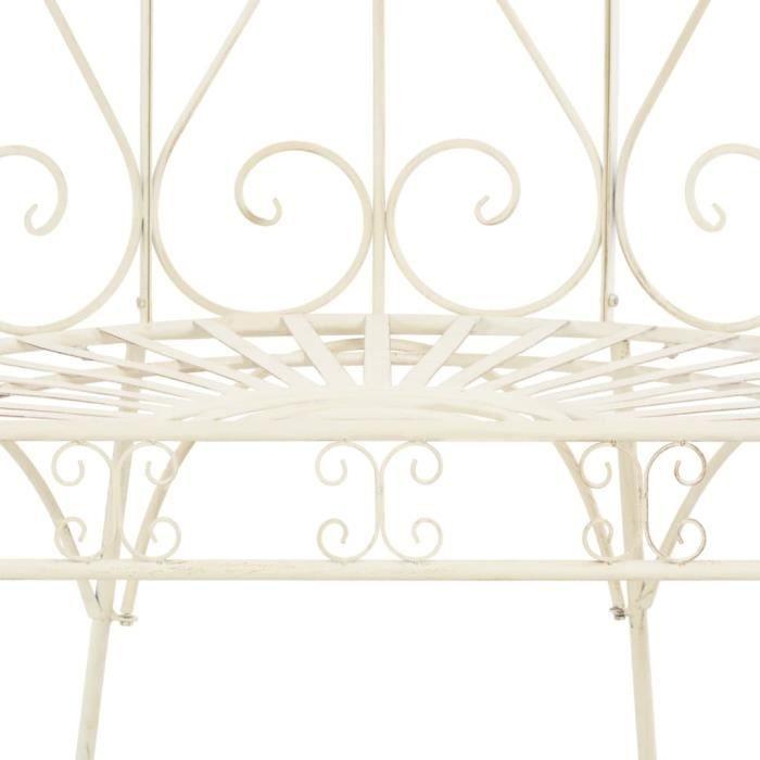 VidaXL Banc de jardin 95 cm Fer Blanc antique