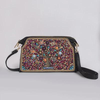 Bohemian Rice Pearl Shell Flower Crossbody Bag for Women - Travel & Photography Shoulder Bag