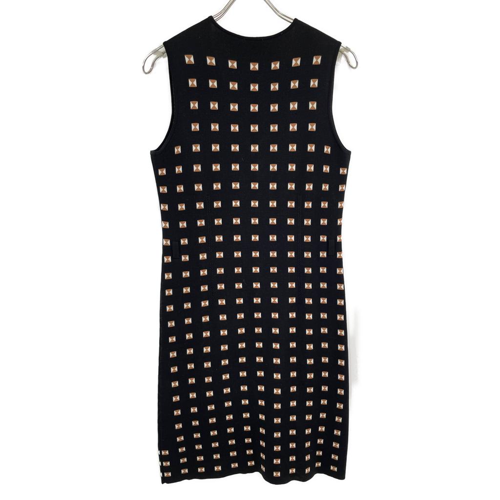 Hermes Black Silk Medall Sleeveless Dress Dress 36 blackUsed